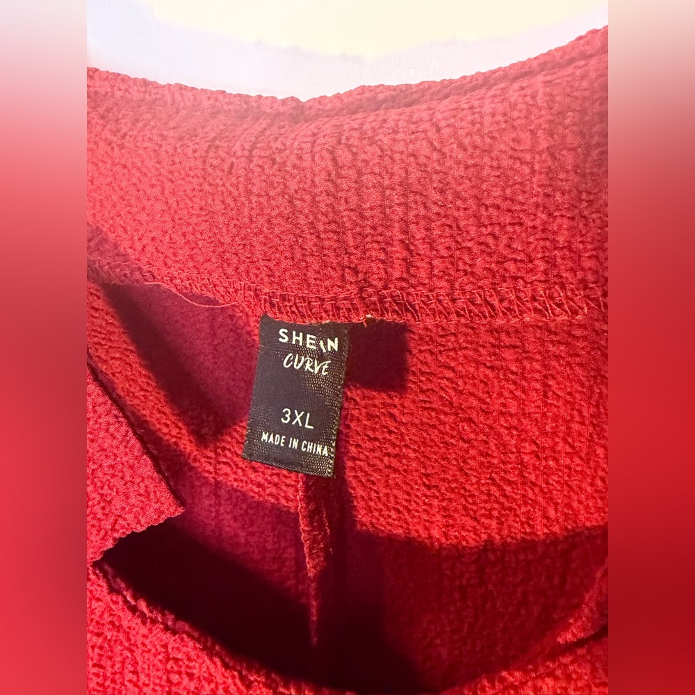 SHEIN Burgundy Tie-Strap Jumpsuit XXXL - Picture 2 of 7